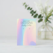 Pink Blue Rainbow Ering Display Card Visitenkarte (Stehend Vorderseite)