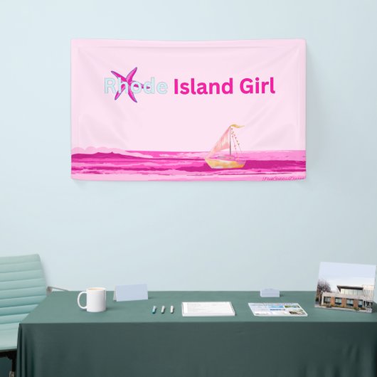 Pink Blue Rhode Island Banner (Messeveranstaltung)