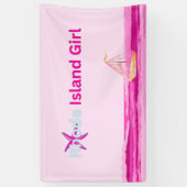 Pink Blue Rhode Island Banner (Vertikal)