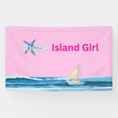 Pink Blue Rhode Island Banner (Horizontal)