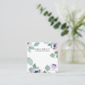 PINK BLUE ROSE FLORAL NECKLACE BRACELET DISPLAY QUADRATISCHE VISITENKARTE (Stehend Vorderseite)