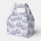 Pink & Blue Rose Muster Geschenkschachtel (Rückseite)