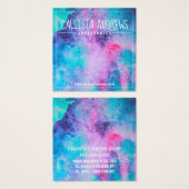 Pink Blue Salty Watercolor Earring Display Card (Vorne & Hinten)