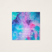 Pink Blue Salty Watercolor Earring Display Card (Rückseite)