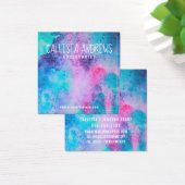 Pink Blue Salty Watercolor Earring Display Card (Schreibtisch)