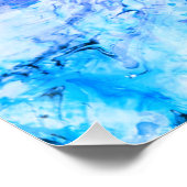 Pink Blue Schwarz-weiß Trendy Moderne Abstrakte Ku Poster (Ecke)