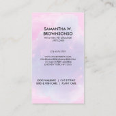 Pink Blue Shower Bubble Pet Groomer Cat Dog Visitenkarte (Rückseite)