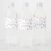 Pink Blue Silver Baby Dusche Wasser Flasche Etiket Wasserflaschenetikett (Flaschen)