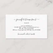 Pink Blue Sketch Konditorei Backbäckerei Visitenkarte (Rückseite)