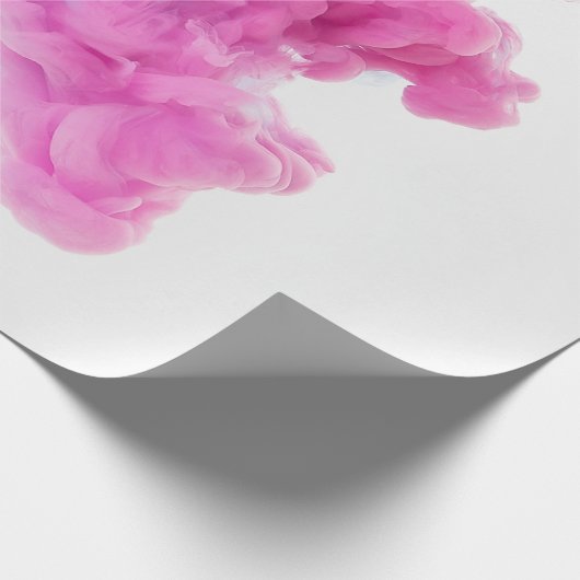 Pink Blue Smoke Cloud Elegant Baby Gender Reveal Geschenkpapier (Ecke)