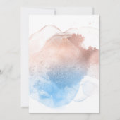 Pink Blue Splash Baby Boy Girl Baby Dusche Einladung (Rückseite)