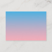 Pink Blue Stars Bunny Baby Showbuchanfrage Begleitkarte (Rückseite)