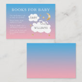 Pink Blue Stars Bunny Baby Showbuchanfrage Begleitkarte (Vorne/Hinten)