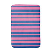Pink Blue Stylish Stripes Pattern Design  Badematte (Vorderseite Vertikal)