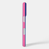 Pink Blue Stylish Stripes Pattern Design  Case-Mate iPhone Hülle (Rückseite / Rechts)