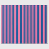 Pink Blue Stylish Stripes Pattern Design  Geschenkpapier (Flach)