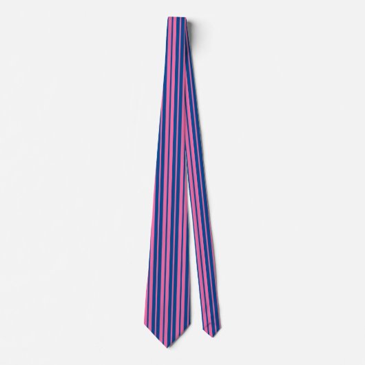 Pink Blue Stylish Stripes Pattern Design  Krawatte (Vorderseite)