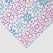 Pink Blue Tiny Hearts Seidenpapier (Ausschnitt)