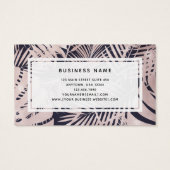 Pink Blue Tropical Interior Designer Business Card (Rückseite)