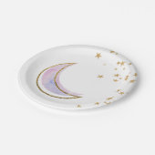 Pink Blue Twinkle Little Star Tellers Gender-Studi Pappteller (Schrägansicht)