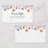 Pink Blue Twinkle Twinkle Stern-Windelkarte Begleitkarte (Vorne/Hinten)