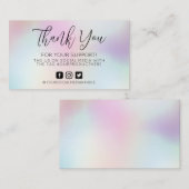 Pink Blue Vielen Dank für die Whimsical Business C Visitenkarte (Vorne/Hinten)