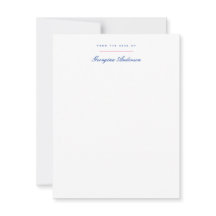 Pink Blue Vintag Vase Personal Stationery