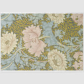 Pink Blue Vintag William Morris Chrysanthemum Seidenpapier (Vorderseite)