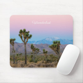 Pink Blue Wanderlust Joshua Tree Wüste Sonnenaufga Mousepad