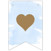 Pink Blue Watercolor Begrüßung Babybällchen Wimpelkette (Zweite Fahne)