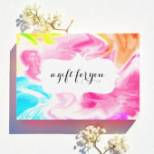 Pink Blue Watercolor Geschenkkarte