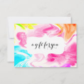 Pink Blue Watercolor Geschenkkarte (Vorderseite)