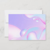 PINK & Blue Watercolor Holographic Design Beauty Dankeskarte (Rückseite)