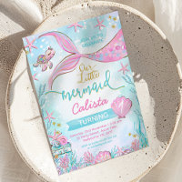 Pink Blue Whimsical Unsere kleine Meerjungfrau Geb