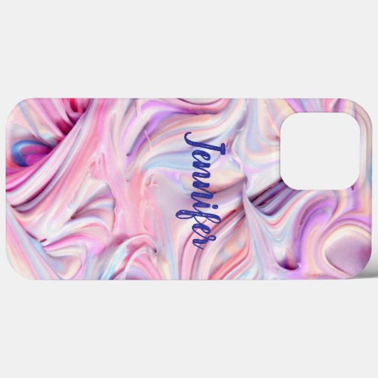 Pink Blue Wirbel Custom Case-Mate iPhone Case (Rückseite (Horizontal))