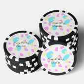 Pink blue yellowhappy birthday kids shapes abstrac pokerchips (Stapel)