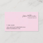 Pink Blue Yoga Instructor Custom Visitenkarte (Rückseite)