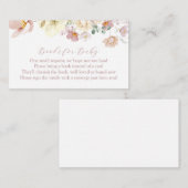 Pink blühende Blume Bücher für Kinderwagen Begleitkarte (Vorne/Hinten)