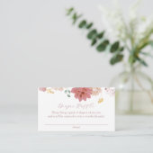 Pink blühende Blume Windelwanne Kinderdusche En Begleitkarte (Stehend Vorderseite)