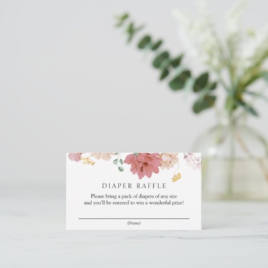 Pink blühende Blume Windelwinddusche Begleitkarte (Stehend Vorderseite)