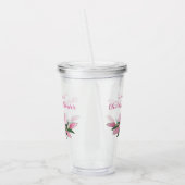 Pink blühende Lilien Herzlich willkommen in der Ki Acryltrinkbecher (Links)