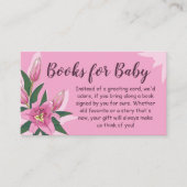 Pink blühende Lilienbücher für Baby Begleitkarte (Vorderseite)