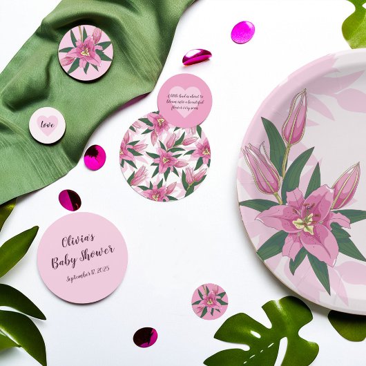 Pink blühende Liliendusche Konfetti