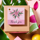 Pink blühende Lily Danke / Willkommen Geschenkanhänger