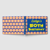 Pink Blume 50. Geburtstagsparty Gästebuch (Voll)