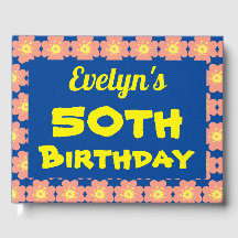 Pink Blume 50. Geburtstagsparty