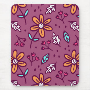 Pink Blume Art Pattern Ästhetische Blume PNG Tradi Mousepad