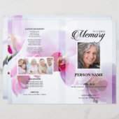 Pink-Blume-Beerdigungsvorlage (Vorne/Hinten)