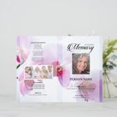 Pink-Blume-Beerdigungsvorlage (Stehend Vorderseite)