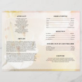 Pink-Blume-Beerdigungsvorlage (Rückseite)